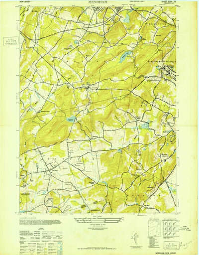 United States Geological Survey Mendham, NJ (1947, 24000-Scale) digital map