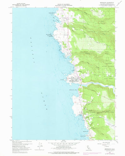 United States Geological Survey Mendocino, CA (1960, 24000-Scale) digital map