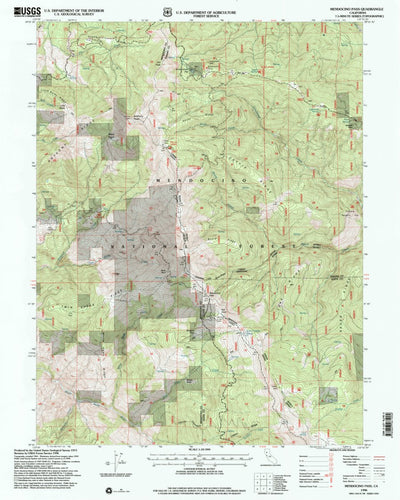 United States Geological Survey Mendocino Pass, CA (1996, 24000-Scale) digital map