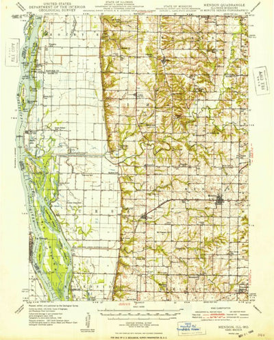 United States Geological Survey Mendon, IL-MO (1948, 62500-Scale) digital map