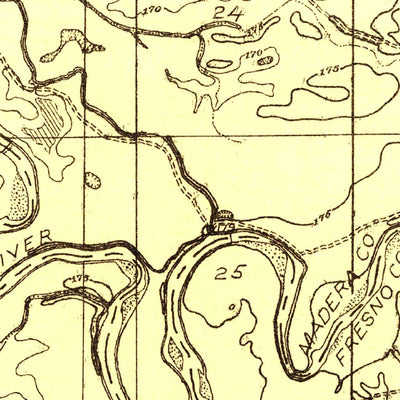 United States Geological Survey Mendota Dam, CA (1921, 31680-Scale) digital map