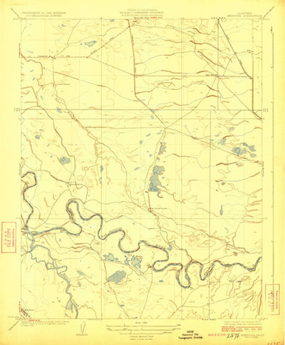 United States Geological Survey Mendota Dam, CA (1924, 31680-Scale) digital map