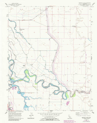United States Geological Survey Mendota Dam, CA (1956, 24000-Scale) digital map
