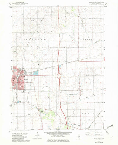 United States Geological Survey Mendota East, IL (1982, 24000-Scale) digital map