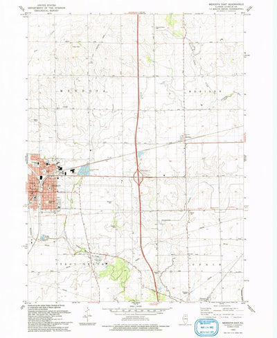 United States Geological Survey Mendota East, IL (1993, 24000-Scale) digital map