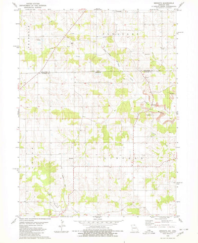 United States Geological Survey Mendota, MO-IA (1979, 24000-Scale) digital map