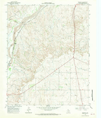 United States Geological Survey Mendota, TX (1967, 24000-Scale) digital map