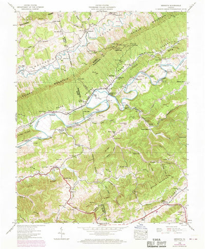 United States Geological Survey Mendota, VA (1938, 24000-Scale) digital map