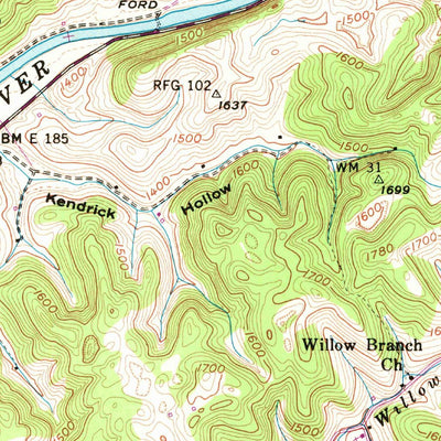 United States Geological Survey Mendota, VA (1938, 24000-Scale) digital map