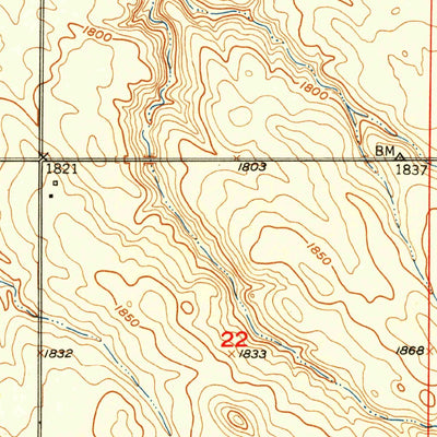 United States Geological Survey Menoken SW, ND (1951, 24000-Scale) digital map