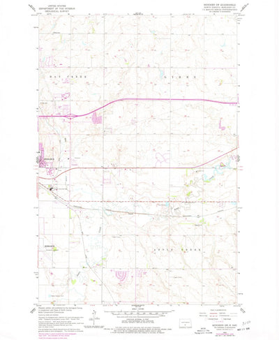 United States Geological Survey Menoken SW, ND (1962, 24000-Scale) digital map