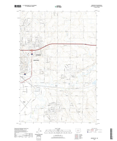 United States Geological Survey Menoken SW, ND (2020, 24000-Scale) digital map