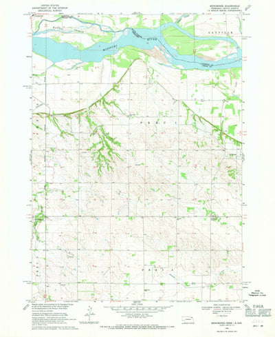 United States Geological Survey Menominee, NE-SD (1968, 24000-Scale) digital map