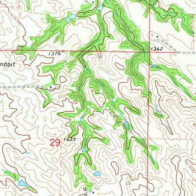 United States Geological Survey Menominee, NE-SD (1968, 24000-Scale) digital map