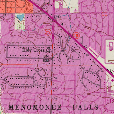 United States Geological Survey Menomonee Falls, WI (1958, 24000-Scale) digital map