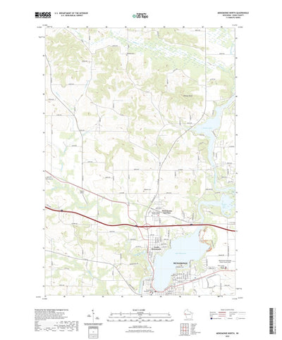 United States Geological Survey Menomonie North, WI (2022, 24000-Scale) digital map