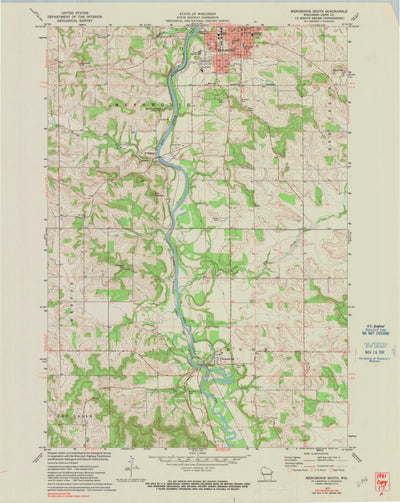 United States Geological Survey Menomonie South, WI (1972, 24000-Scale) digital map