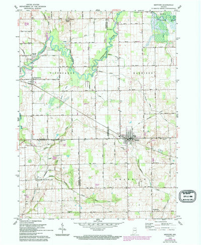 United States Geological Survey Mentone, IN (1959, 24000-Scale) digital map