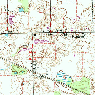 United States Geological Survey Mentone, IN (1959, 24000-Scale) digital map