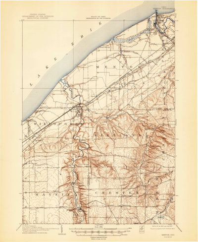 United States Geological Survey Mentor, OH (1907, 62500-Scale) digital map