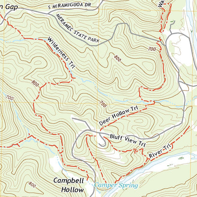 United States Geological Survey Meramec State Park, MO (2021, 24000-Scale) digital map