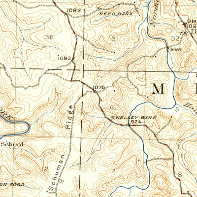 United States Geological Survey Meramee Spring, MO (1928, 62500-Scale) digital map