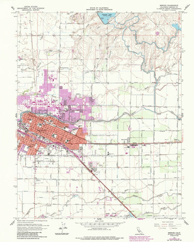 United States Geological Survey Merced, CA (1961, 24000-Scale) digital map