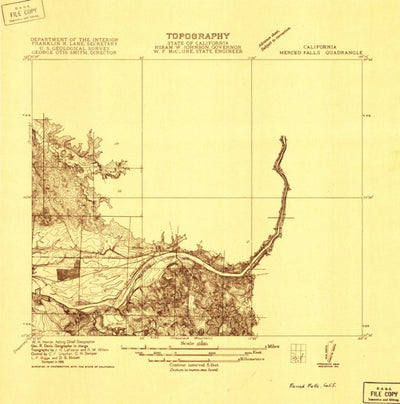 United States Geological Survey Merced Falls, CA (1916, 31680-Scale) digital map