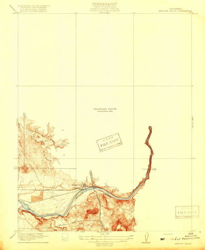 United States Geological Survey Merced Falls, CA (1919, 31680-Scale) digital map
