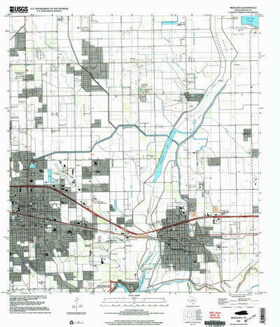 United States Geological Survey Mercedes, TX (2002, 24000-Scale) digital map