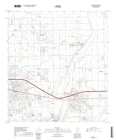 United States Geological Survey Mercedes, TX (2022, 24000-Scale) digital map