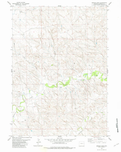 United States Geological Survey Mercer Draw, WY (1981, 24000-Scale) digital map
