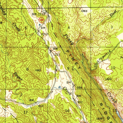 United States Geological Survey Mercer Fall, CA (1954, 62500-Scale) digital map