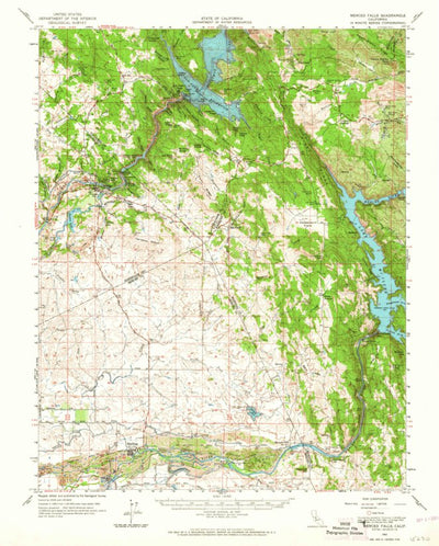 United States Geological Survey Mercer Fall, CA (1962, 62500-Scale) digital map