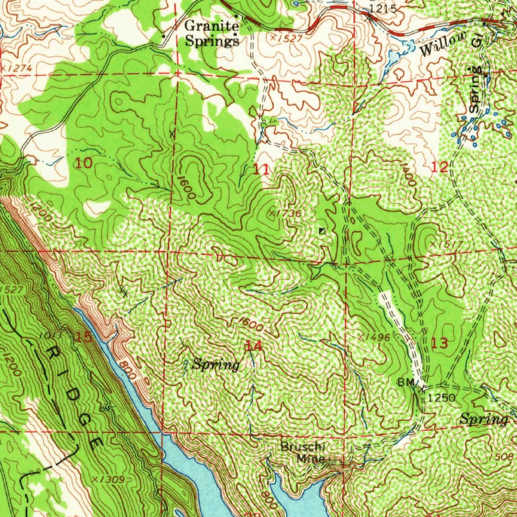 Mercer Fall, CA (1962, 62500-Scale) Map by United States Geological ...