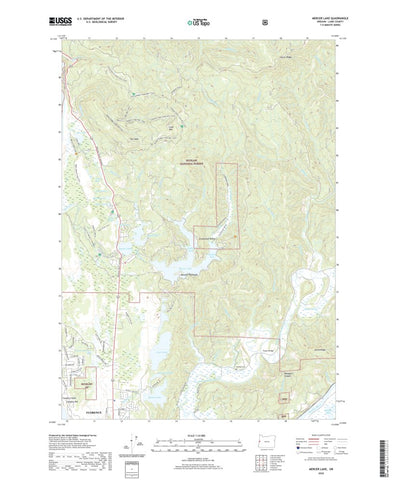 United States Geological Survey Mercer Lake, OR (2020, 24000-Scale) digital map