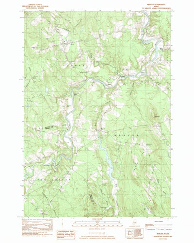 United States Geological Survey Mercer, ME (1982, 24000-Scale) digital map