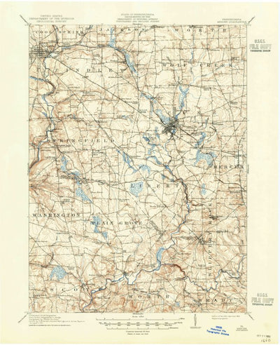 United States Geological Survey Mercer, PA (1913, 62500-Scale) digital map