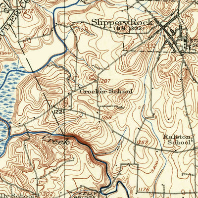 United States Geological Survey Mercer, PA (1913, 62500-Scale) digital map