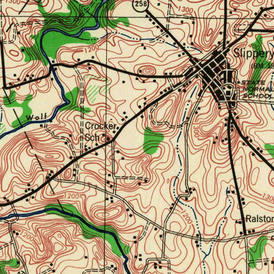 United States Geological Survey Mercer, PA (1943, 62500-Scale) digital map