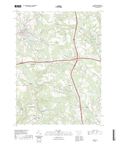 United States Geological Survey Mercer, PA (2023, 24000-Scale) digital map