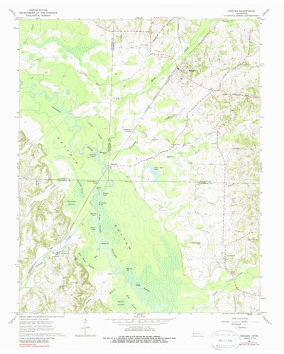 United States Geological Survey Mercer, TN (1961, 24000-Scale) digital map