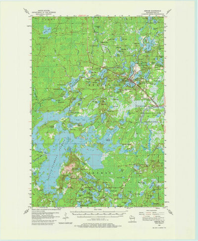 United States Geological Survey Mercer, WI (1955, 62500-Scale) digital map