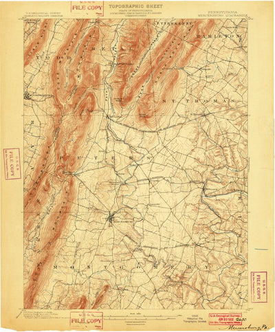 United States Geological Survey Mercersburg, PA (1902, 62500-Scale) digital map