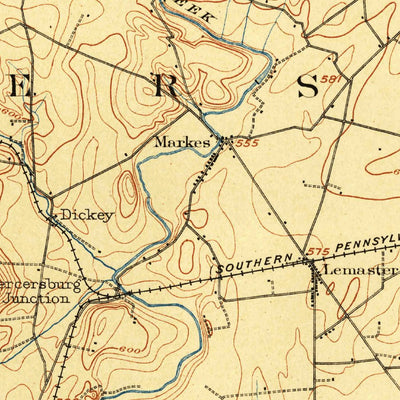 United States Geological Survey Mercersburg, PA (1902, 62500-Scale) digital map