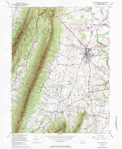 United States Geological Survey Mercersburg, PA (1943, 24000-Scale) digital map