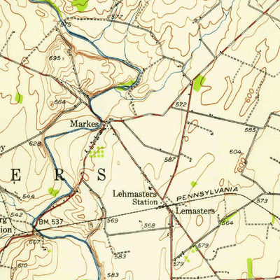 United States Geological Survey Mercersburg, PA (1943, 62500-Scale) digital map