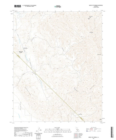 United States Geological Survey Mercey Hot Springs, CA (2021, 24000-Scale) digital map