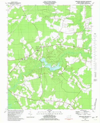 United States Geological Survey Merchants Millpond, NC (1981, 24000-Scale) digital map