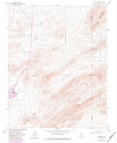 United States Geological Survey Mercury, NV (1961, 24000-Scale) digital map